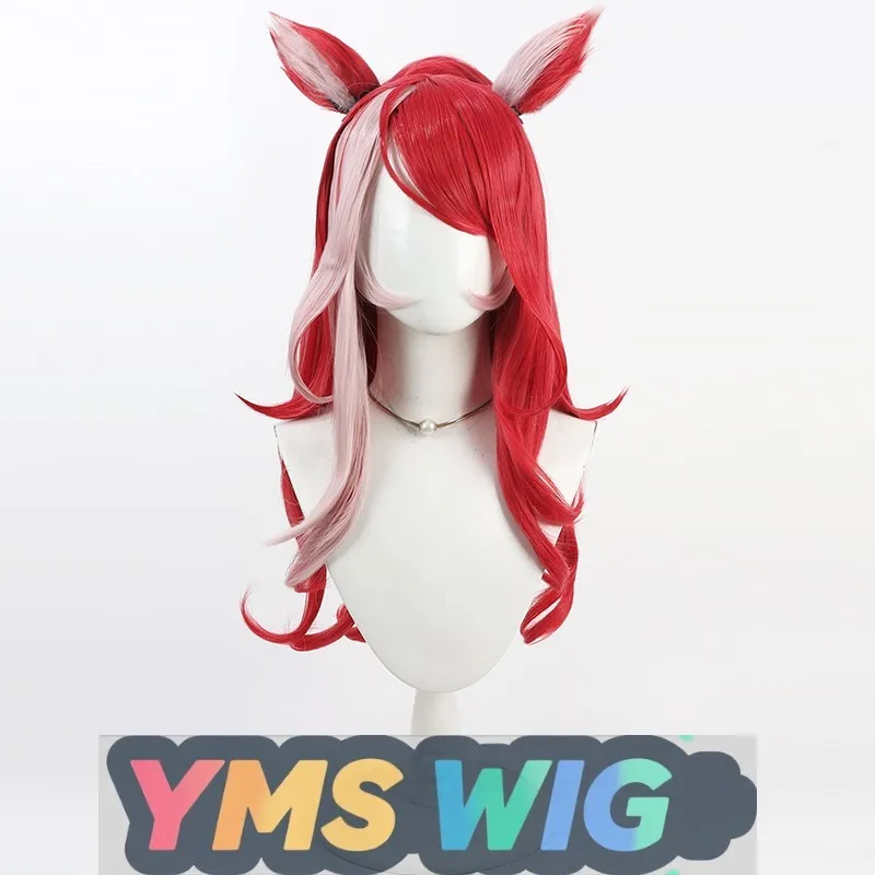 【Peluca YMS】Jockey Girl Only Love You Peluca de cosplay Cuero cabelludo realista con orejas y cola a juego