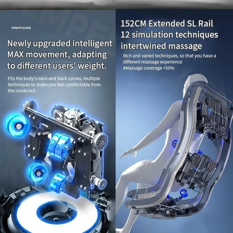 AI 4D Massage Chair with Health Monitoring | Zero Gravity | Dual Turbine Calf | Full Body Airbag | MX Delivery