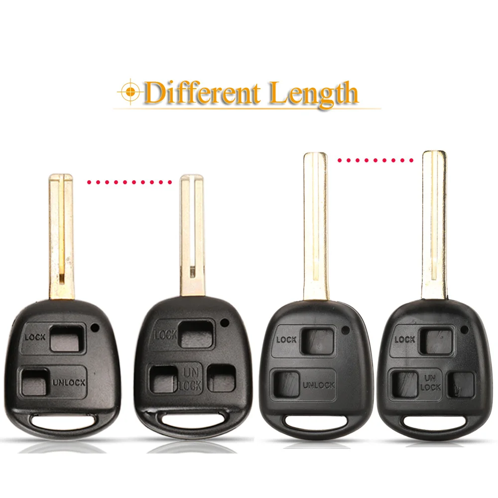 

jingyuqin 2/3Buttons Replacement Remote Car Key Shell Case Fob For Lexus GS LX ES 250 300 With TOY40 Blade Short and long styles