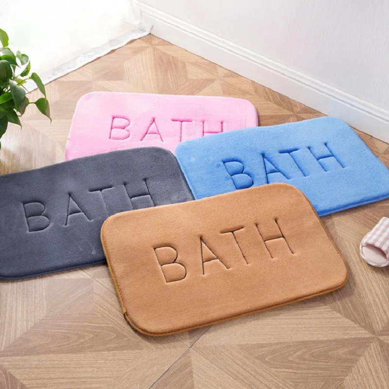 

Absorbent Bath Mat Memory Foam Carpet Non-slip Bathroom Rug Bathtub Side Floor Rugs Shower Non-slip Room Doormat Toilet Foot pad