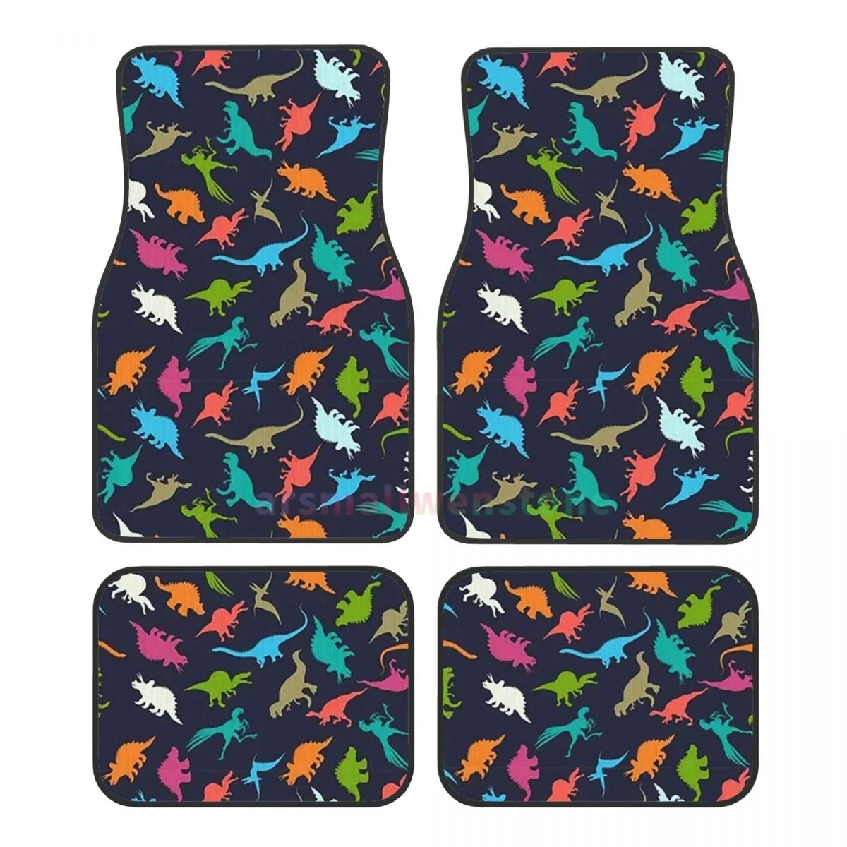 

Alfombrilla terciopelo cristal para el suelo l coche para mujer, estera antiincrustante dinosaurio dibujos animado