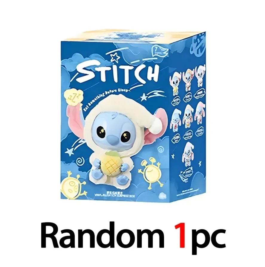 Nieuwe-Hot Stitch Eat Something Before Sleep Series Blind Box Pluche Vinyl Speelgoed Schattige Pop Labu V3 Mystery Box Tas Hanger Decor Gift