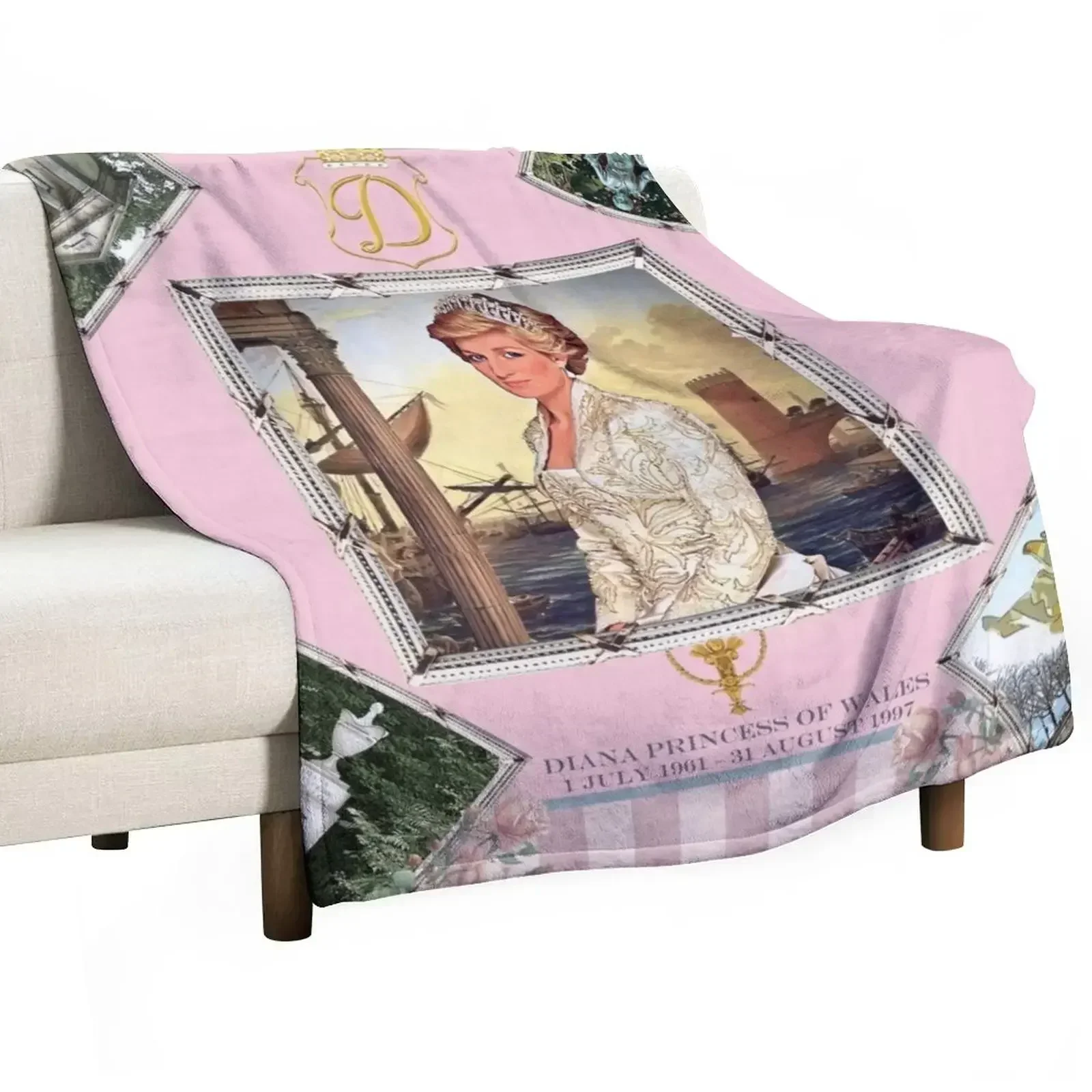 Diana, Princess of Wales 60th Birthday Tribute Throw Blanket Loose Plaid Thermal Fashion Sofas Blankets