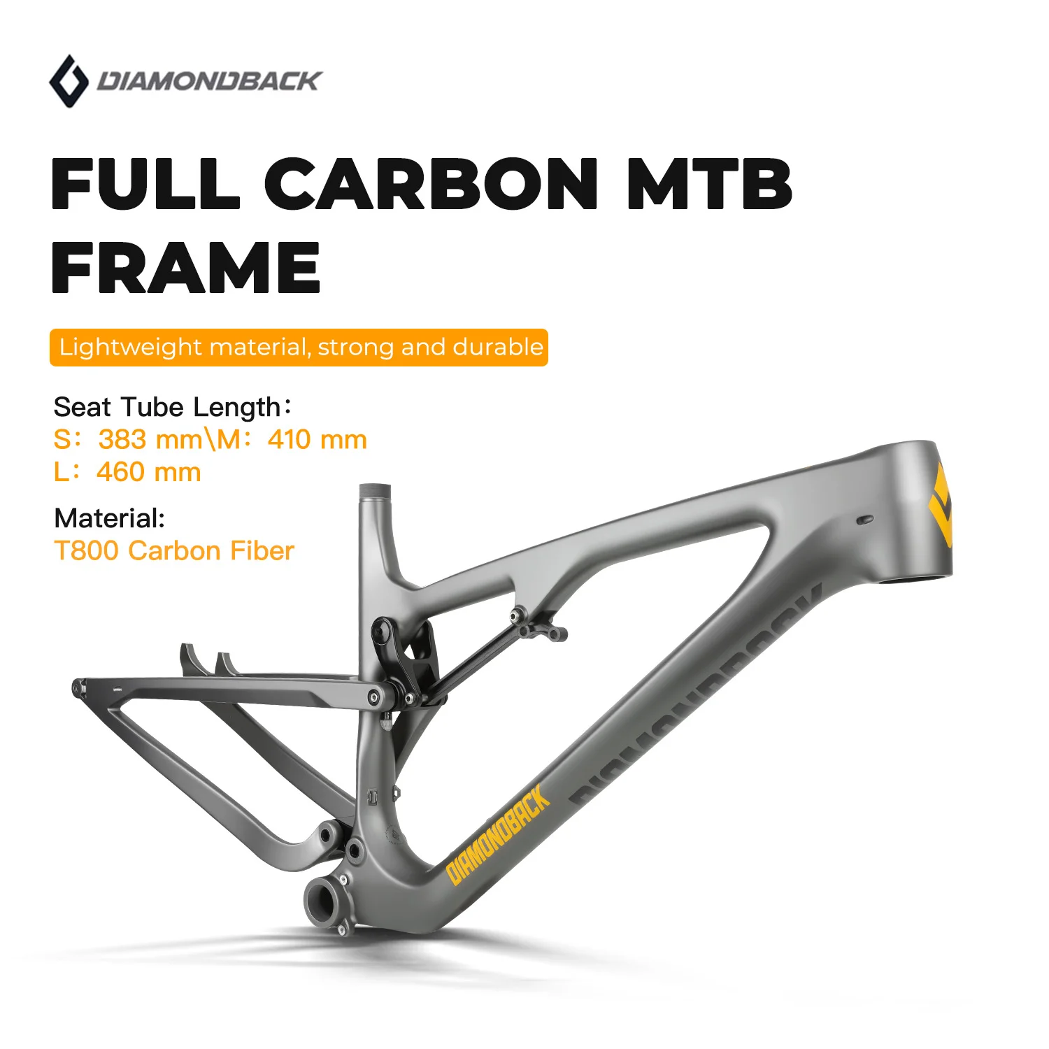 Diamondback Yowie Full Carbon MTB Frame T800 29ER AM Boost 12x148mm Disc Brake Internal Cable Routing Carbon Bicycle Frame