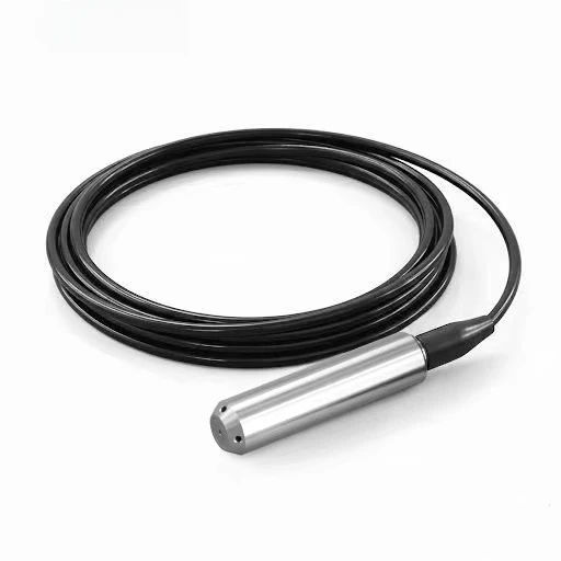 Submersible hydrostatic level transmitter 4-20mA analog 0.5% accuracy, metal tank pressure sensor