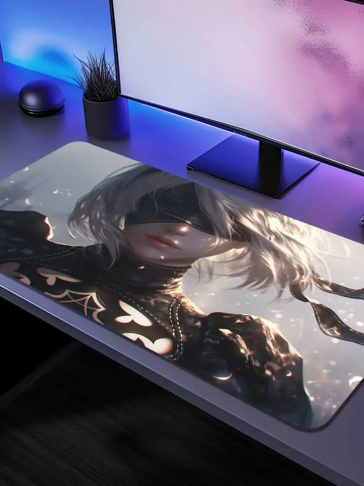NieR Automata 2025 Lockedge Office Computer Desk Mat Table Keyboard Big Mouse Pad Laptop Cushion Non-slip For Teen Girls Bedroom