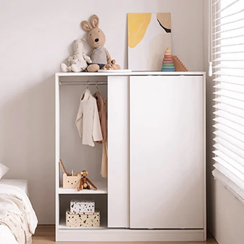 EvaluChildren's-Armoires de Rangement pour Vêtements, Blanc, Placard, Armoire, Chambre à Coucher, Enfant, Meubles Modernes, CY50CW