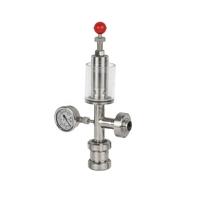 

DN32 SS316L SS304 Stainless Steel Price Sanitary Grade Pressure Gauge Cross Model Air Relief Valves for Electric Power Industry
