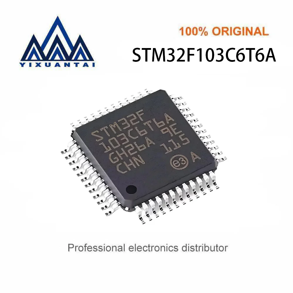 5pcs/Lot   STM32F103C6T6A  STM32F 103C6T6A  【IC MCU 32BIT 32KB FLASH 48LQFP】New and Original