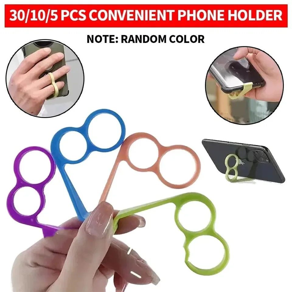 5/10/20/50PCS Random Color Creative Phone Stand Convenient Multi functional Simple Finger Phone Stand Desktop Phone Stand, image 2