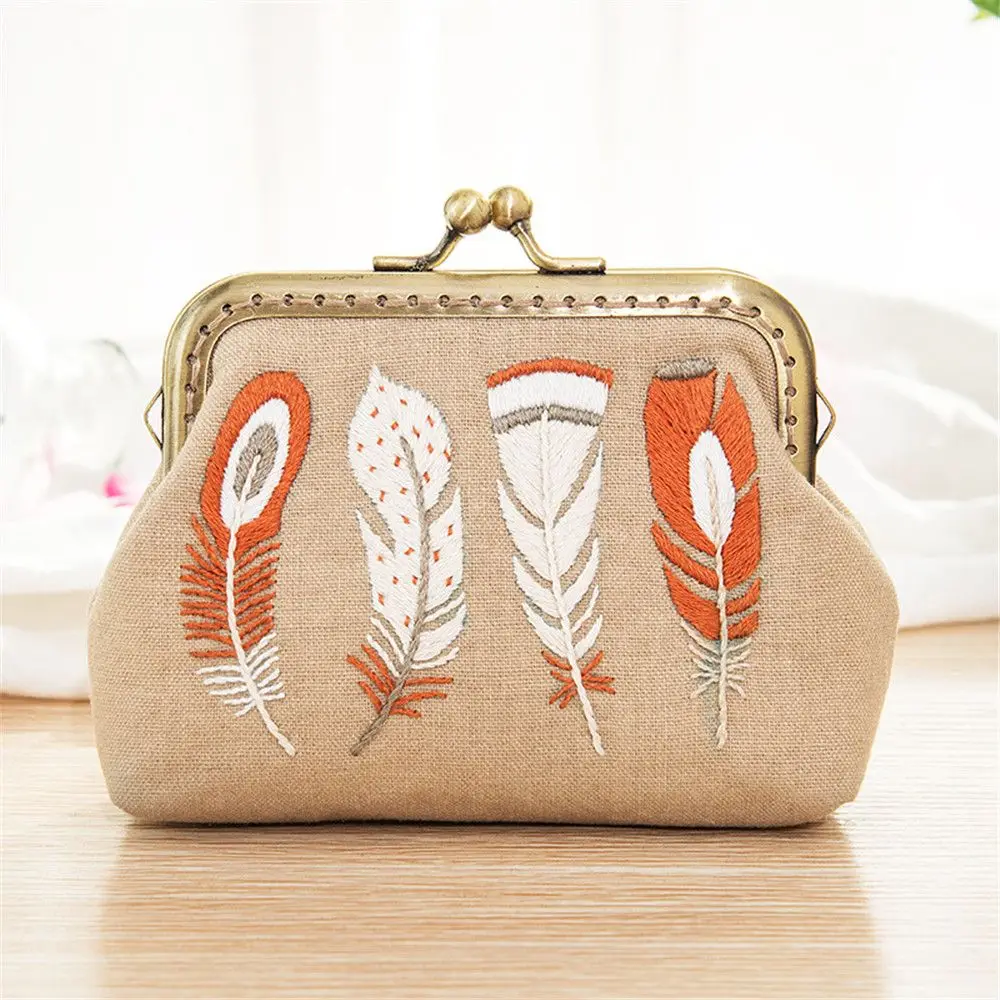 

Home Decoration Needlework Handmade Coin Purse Wallet Cross Stitch Embroidery Starter Kit Flower Patterns