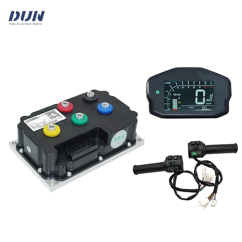 

Fardriver ND84530 84V DC 330A Peak 530A Hall BLDC Sine Wave Controller with DKD Speedometer and T08 Throttle For 5000W Motor