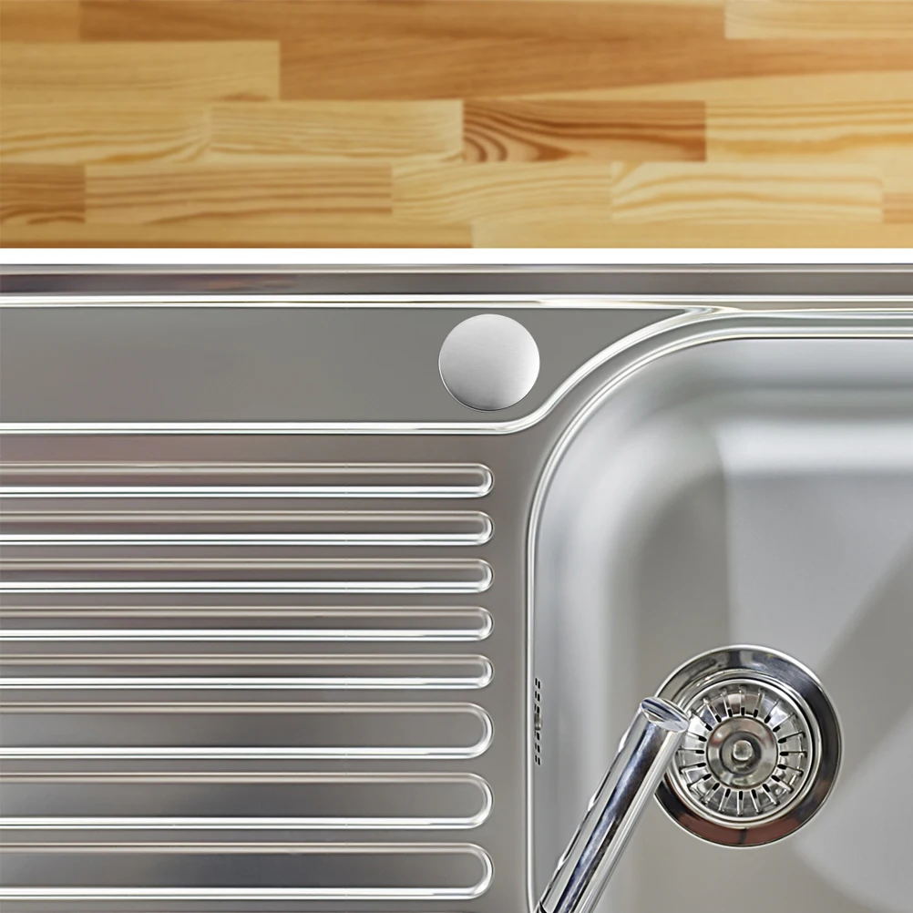 

Stainless Steel Sink Hole Cover Faucet Tap Covers Washbasin Plugs Kitchen Accessories Bathroom Simple Design Leak Proof