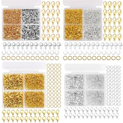 1Box DIY Kit Set Gold/Silver Lobster Clasp Open Jump Rings For Jewelry Making Accessories Hooks Chain Closure Bracelet Necklaces