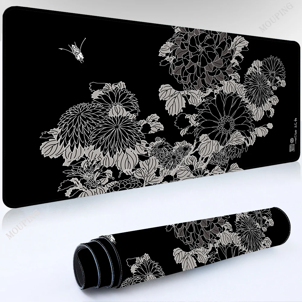 Черный коврик для мыши, аксессуары для геймеров, коврик на столе, коврик для мыши для ноутбука, аниме, коврик для мыши Kawaii, игровой коврик для клавиатуры, коврик для стола