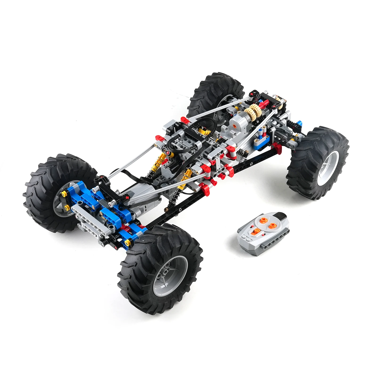 Podwozie do samochodu RC 4WD, model pojazdu wspinaczkowego, klocki konstrukcyjne z amortyzatorami zawieszenia, kompatybilne z silnikiem, zestaw MOC, zabawki, prezenty.