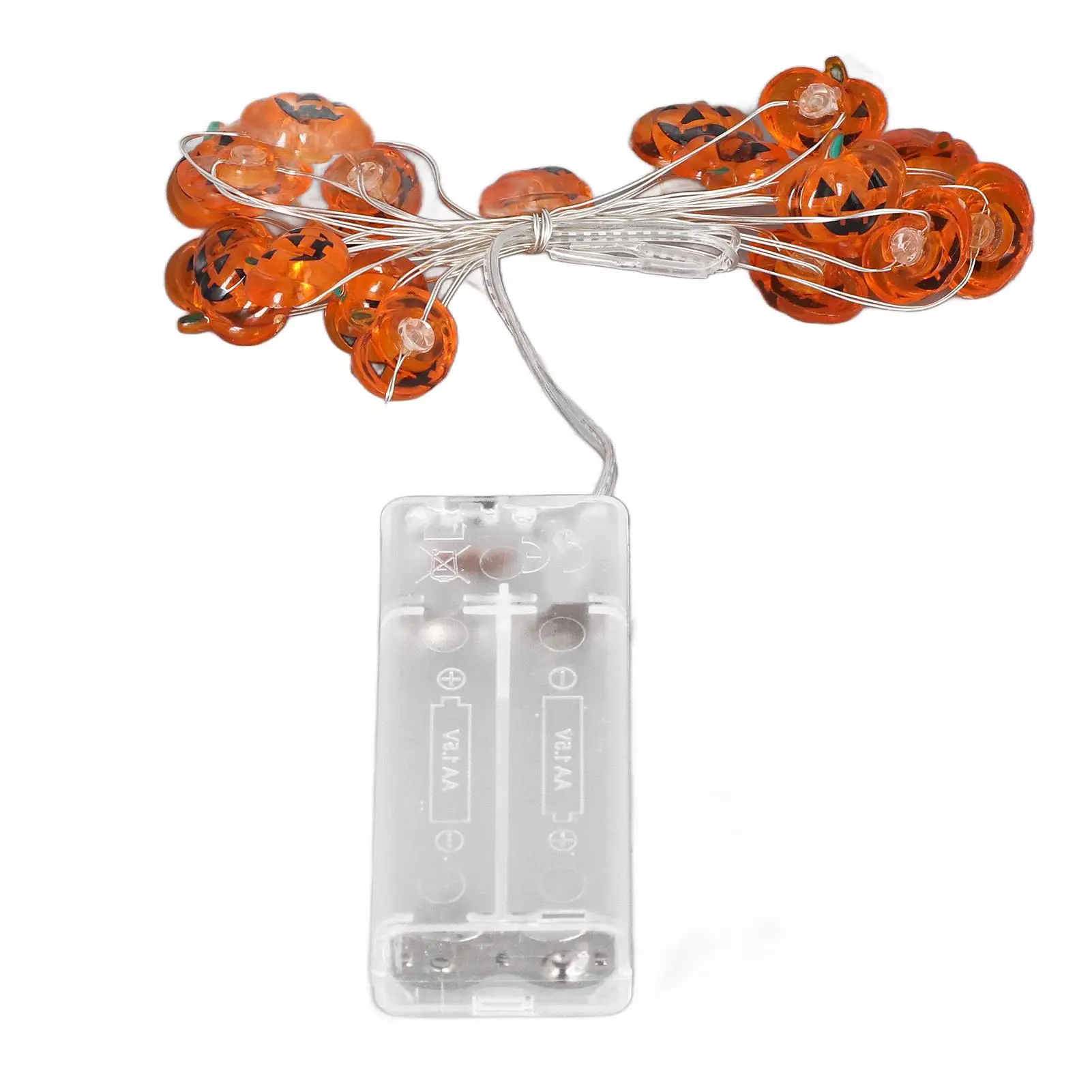 LED Pumpkin String Lights for Halloween Decor - Perfect for fireplace & Festive Celebrations!