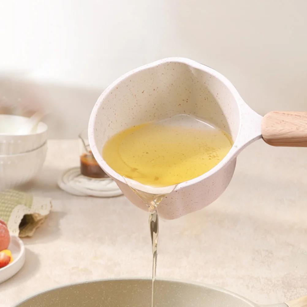 

Non-Stick Aluminum Small Pan Dual Pour Spout Oil Pot For Cooking Butter Melting Supply Metal Wok