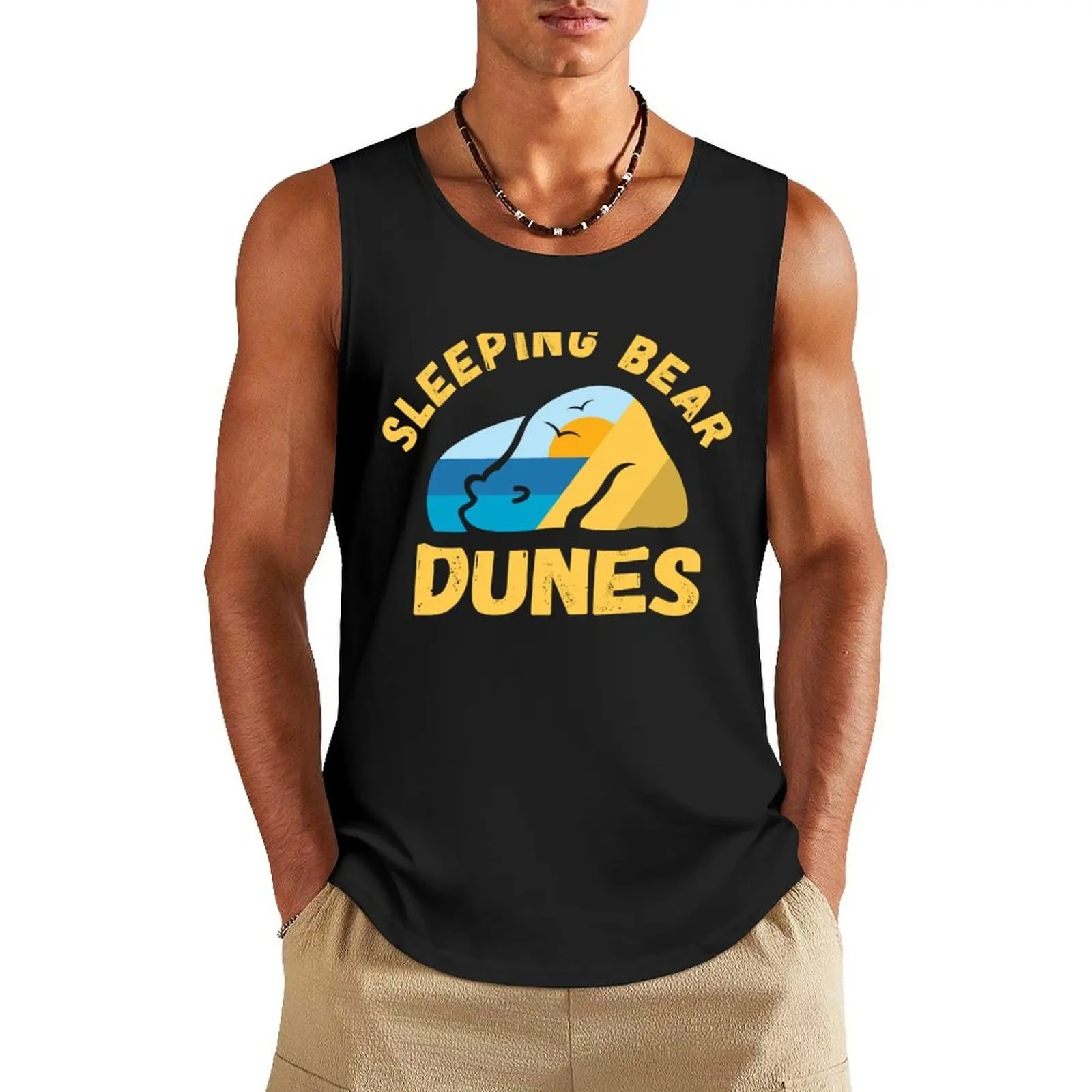 

Sleeping Bear Dunes Tank Top sleeveless vests Men sleeveless tee clothing men anime clothes