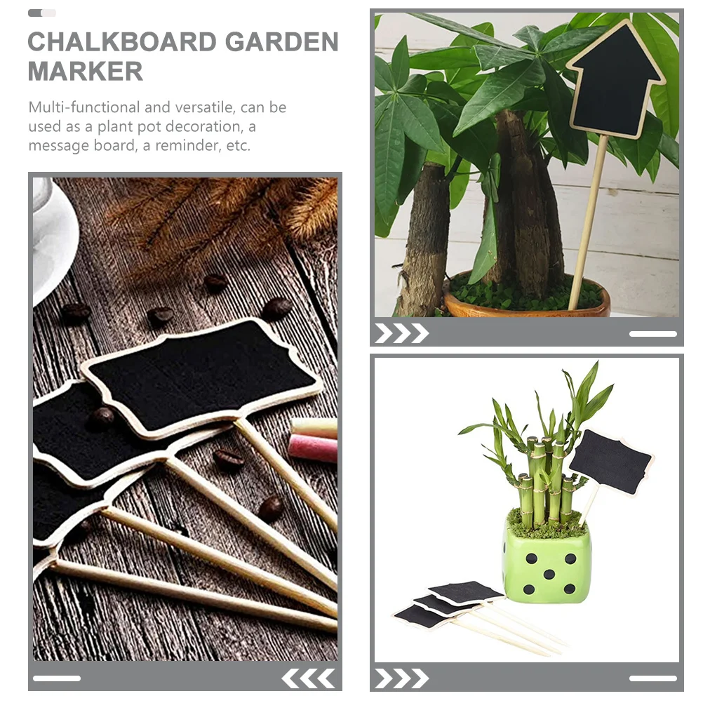 

20Pcs Wooden Garden Blackboard Plant Tags Plant Classification Signs Garden Markers Potted Plants Tags Potted Plants Labels