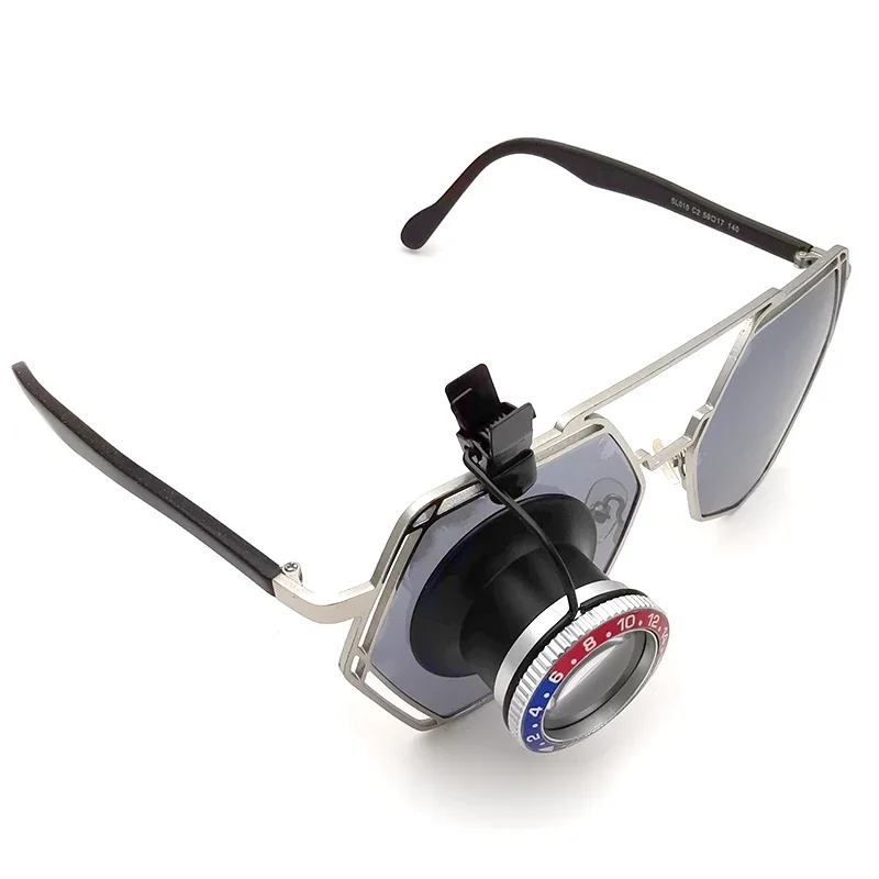 Aluminium Magnifiers can be Clipped on The Glasses, Eye Loupes with Clip, 10X Magnifying, Watchmaker Tools, Jewelry Tools