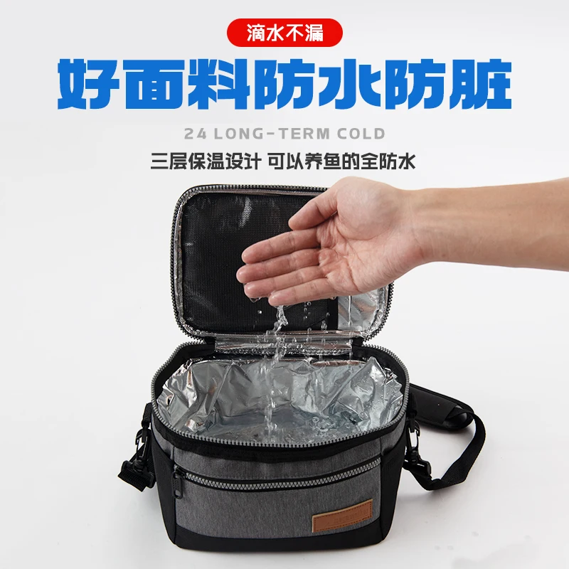 mega cooler bag 6L Small Thicken Folding Fresh Keeping Waterproof Aluminum Foil Lunch Bag Insulation Thermal Bag Ice Pack