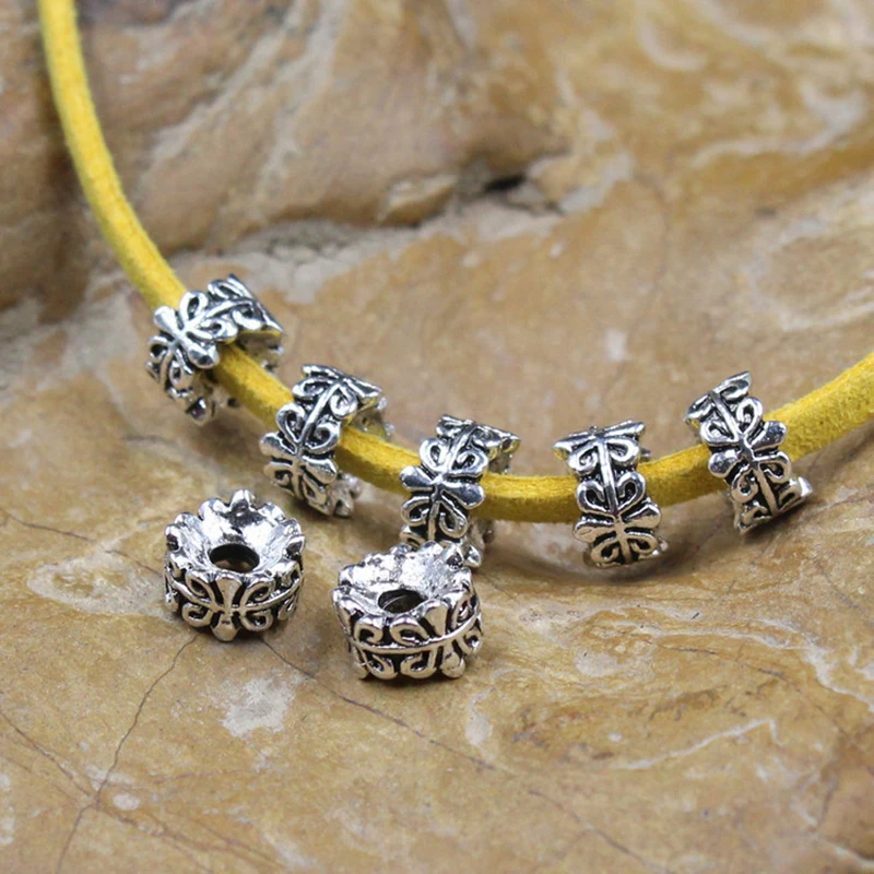 10/20 pcs Vintage Double-sided Spacer Beads Cap DIY Making Bracelet Necklace jewelry Supplies Accessories Finding