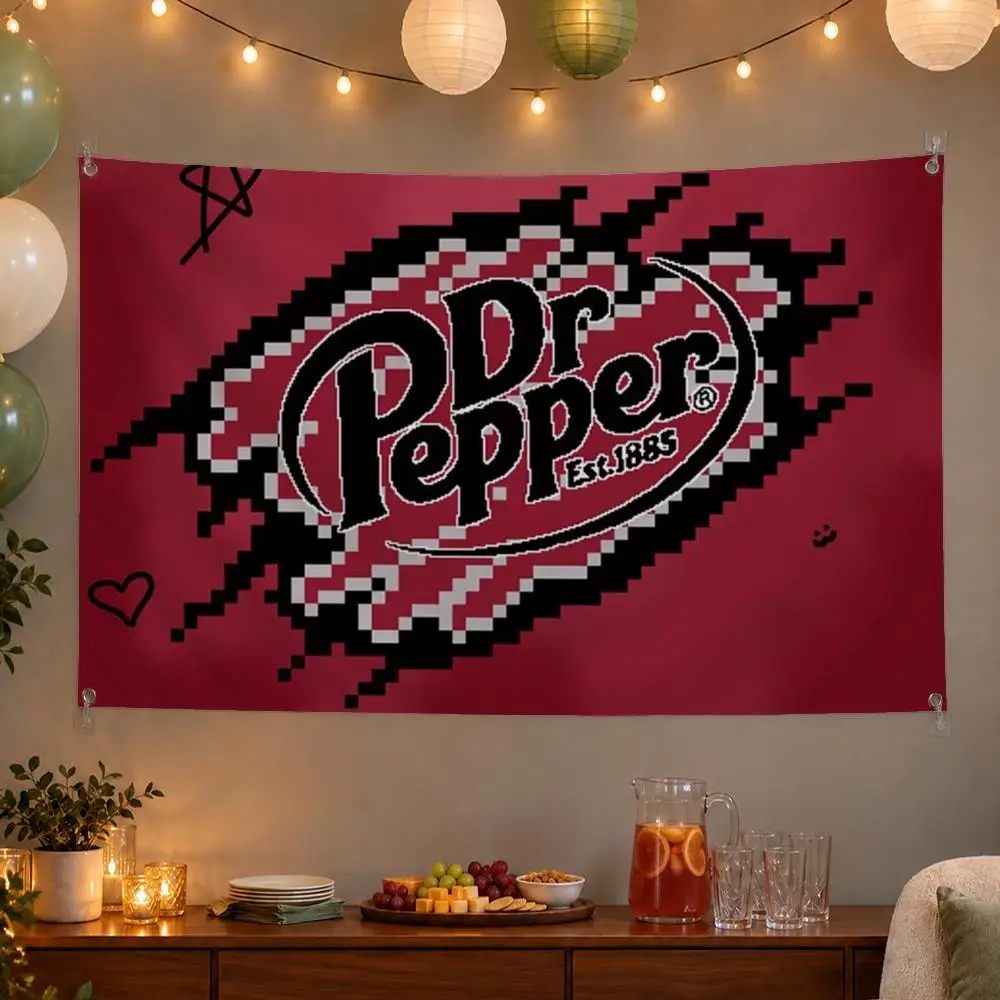 Popular Brand Dr Pepper Flags Wall Hanging Banner Indoor Outdoor Party Home Wall Decor Backdrop