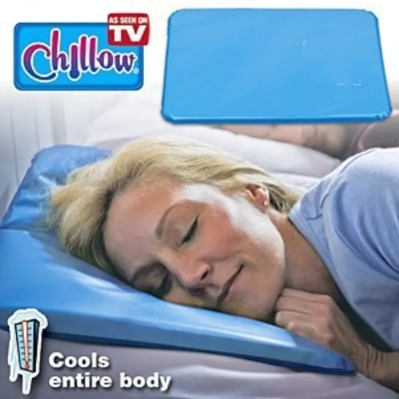 Self-cooling Gel Sleep Pillow Pad Pressure-resistant Waterproof PVC Lower Head Temperature Night Heat Relief Hot Sleepers