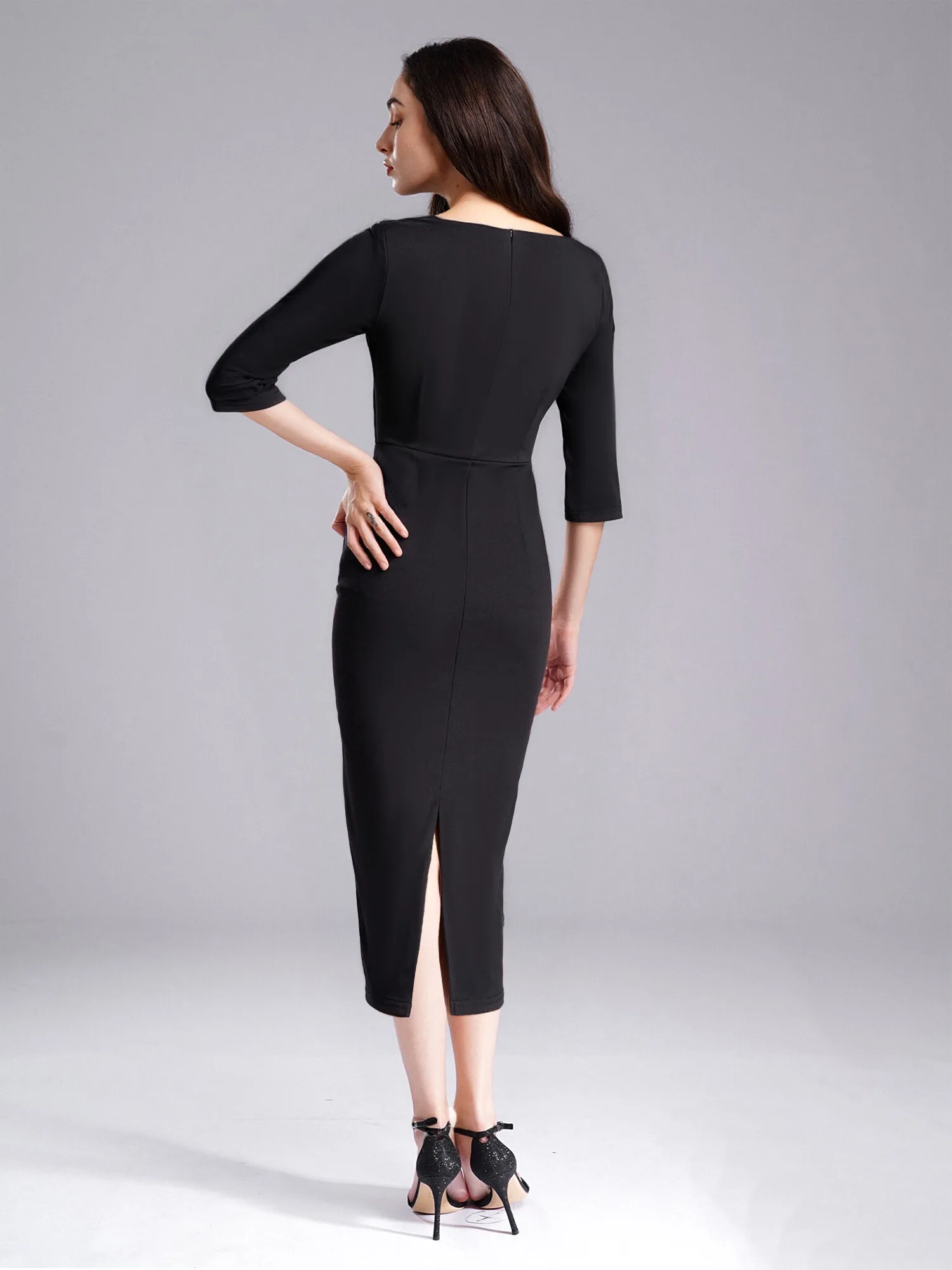 ชุดเดรสค็อกเทลสำหรับผู้หญิง แฟชั่นชุดเดรสทรงดินสอ ชุดเดรสเข้ารูปสำหรับงานเทศกาล งานแต่งงาน งานเลี้ยงตอนเย็น