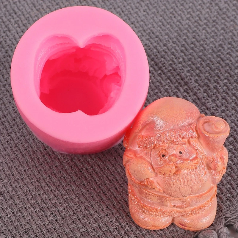 الملتحي سانتا كلوز الحلي الراتنج قالب DIY الروائح الجص قالب من السيليكون دروبشيب
