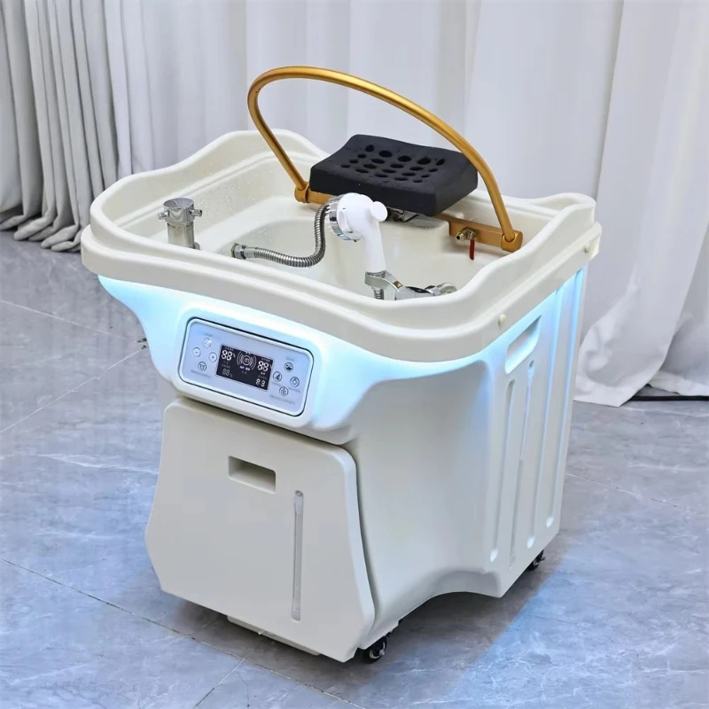 Luxury Shampoo Spa Tubular Portable Shampoo Basin with Two Water Tanks Hair Salon Hair Therapist