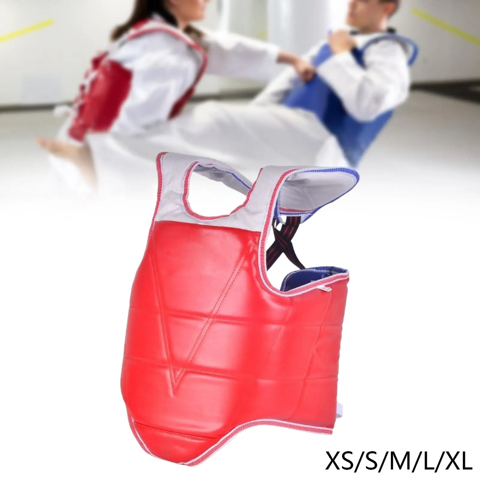 Protector de pecho de Karate, boxeo, Taekwondo, cómodo Protector de pecho Reversible Mma