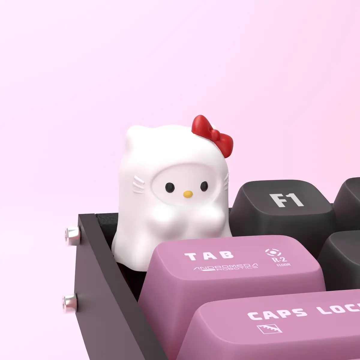 Cute Sanrio HelloKitty Ghost Keycaps Collection for Mechanical Keyboard Kawaii Anime Cartoon Replacement Keys Holiday Gifts Toys