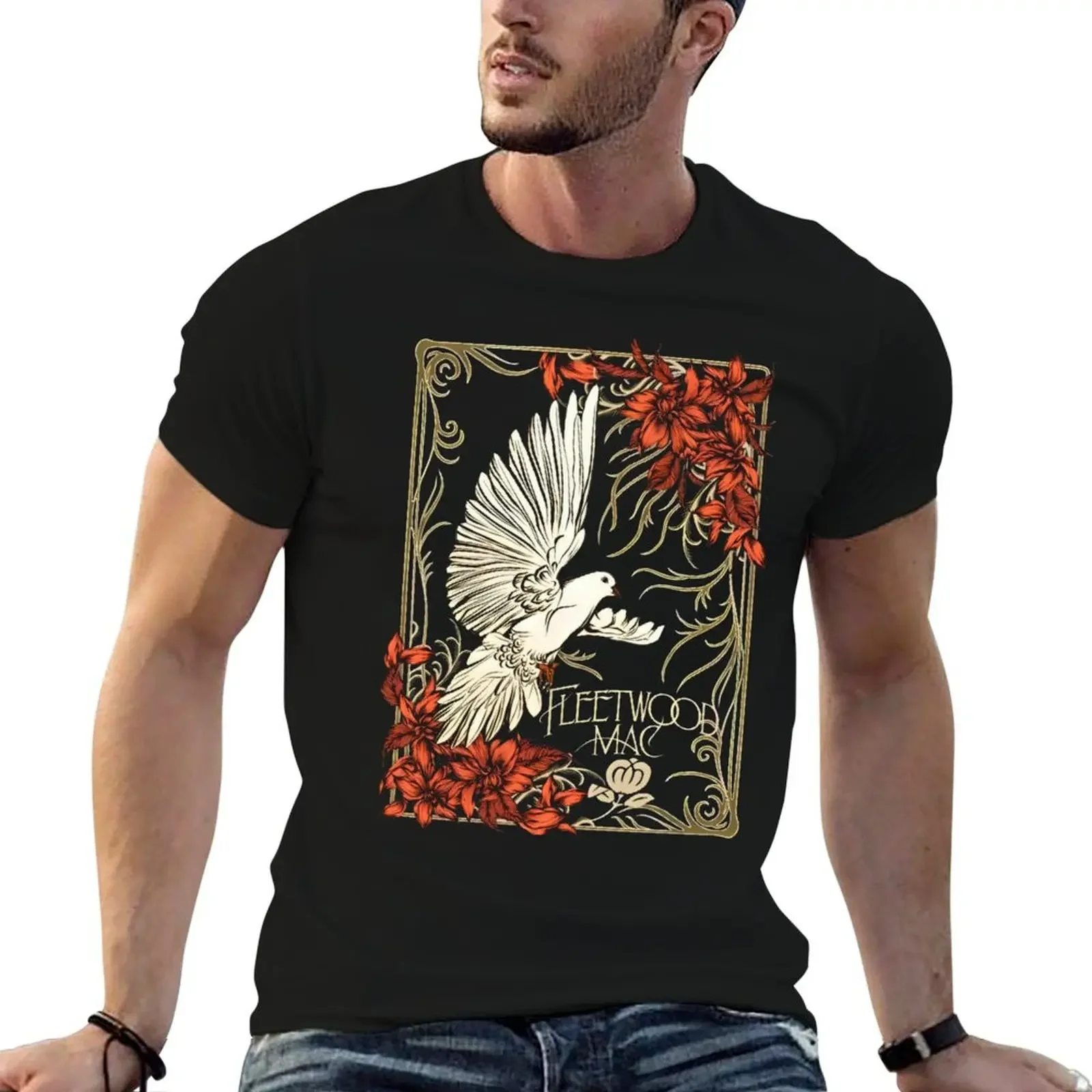 Fleetwood Macc Dove T-Shirt graphic t shirts summer top baggy shirts shirts men