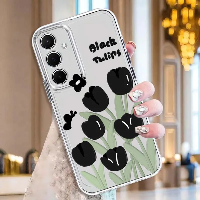 

Beautiful flower design Phone Case For Samsung Galaxy A73 A72 A71 A55 A54 A53 A52 A51 A33 A25 A22 A15 A14 A05 TPU Transparent