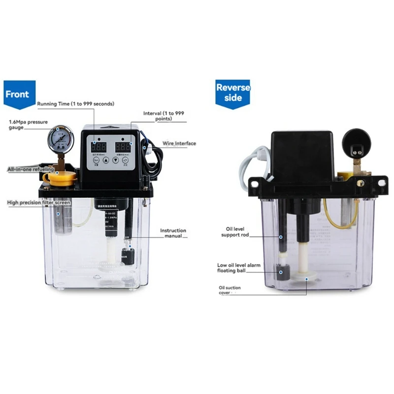 Автоматический смазочный масляный насос, электромагнитный смазочный насос, цифровой двойной дисплей с ЧПУ, станки с ЧПУ