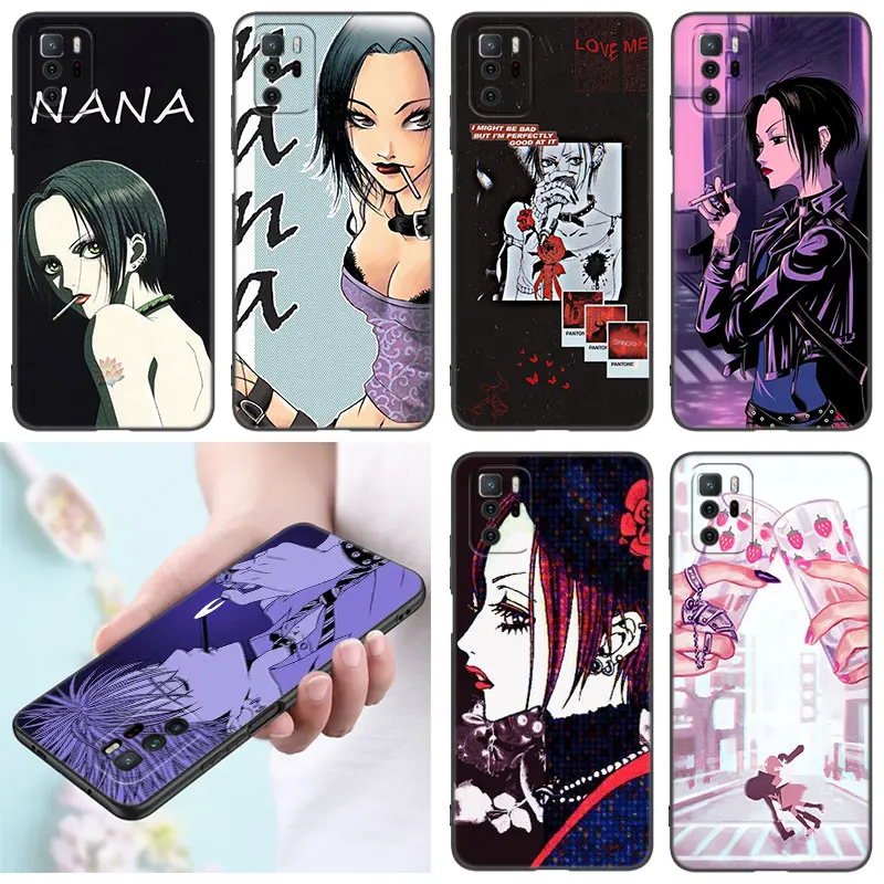 Anime NaNa Osaki Black Silicone Phone Case For Xiaomi Redmi Note 10 11 11S 12 13 Pro 4G Plus 11T 5G 10S 12S