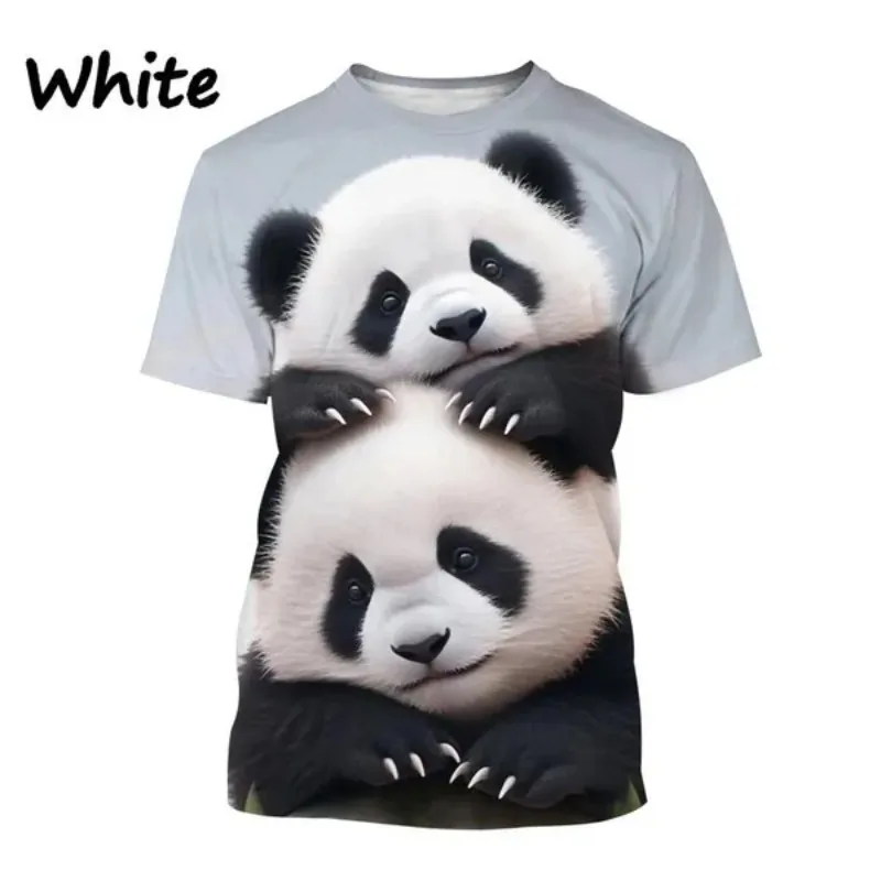 Men's and Women's Cute Cartoon Animal Panda Cosplay Men's Clothing 3D Printed T-shirt Round Neck Short Sleeve Casual Top