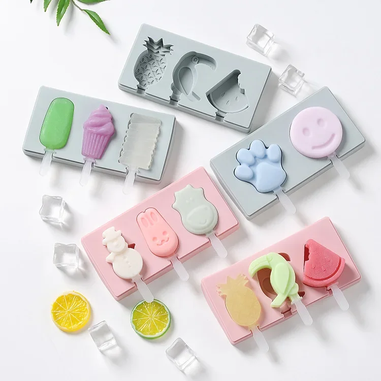 

Ice Cream Mold with Lid Silicone Ice Stick Grid Ice Mould Popsicle Making Chocolate Mold Summer DIY Drink Jelly Cool Tea Milk