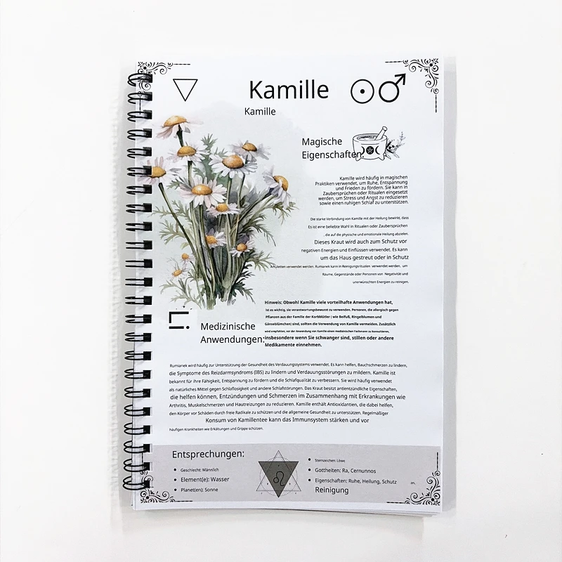 Der Krauter Hausapotheker Spiral Notebook Vintage German Herbal Home Pharmacy Journal For Herbalists And Wellness Notes