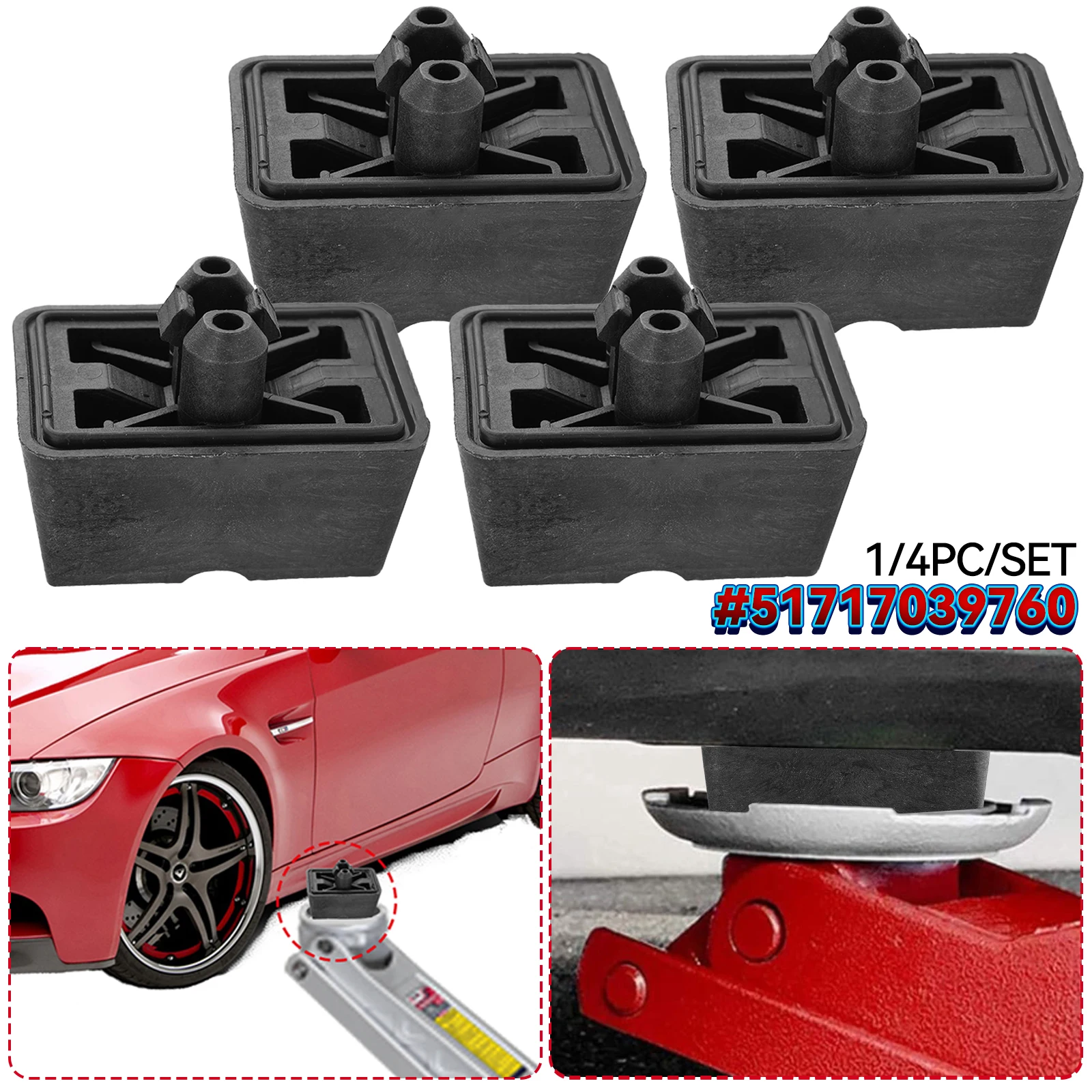 1pc/4pcs Lift Jacking Point Support Plug Plate Block Jack Pad for BMW 6 7 Series Mini R50 R53 R55 R56 R57 R58 R59 51717039760