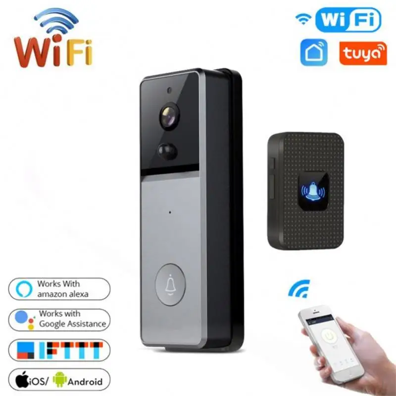 Tuya Smart Door Camera Bell HD Video Camera 1080P Electronic Door Lock with Camera Doorbell with Night Version for Home