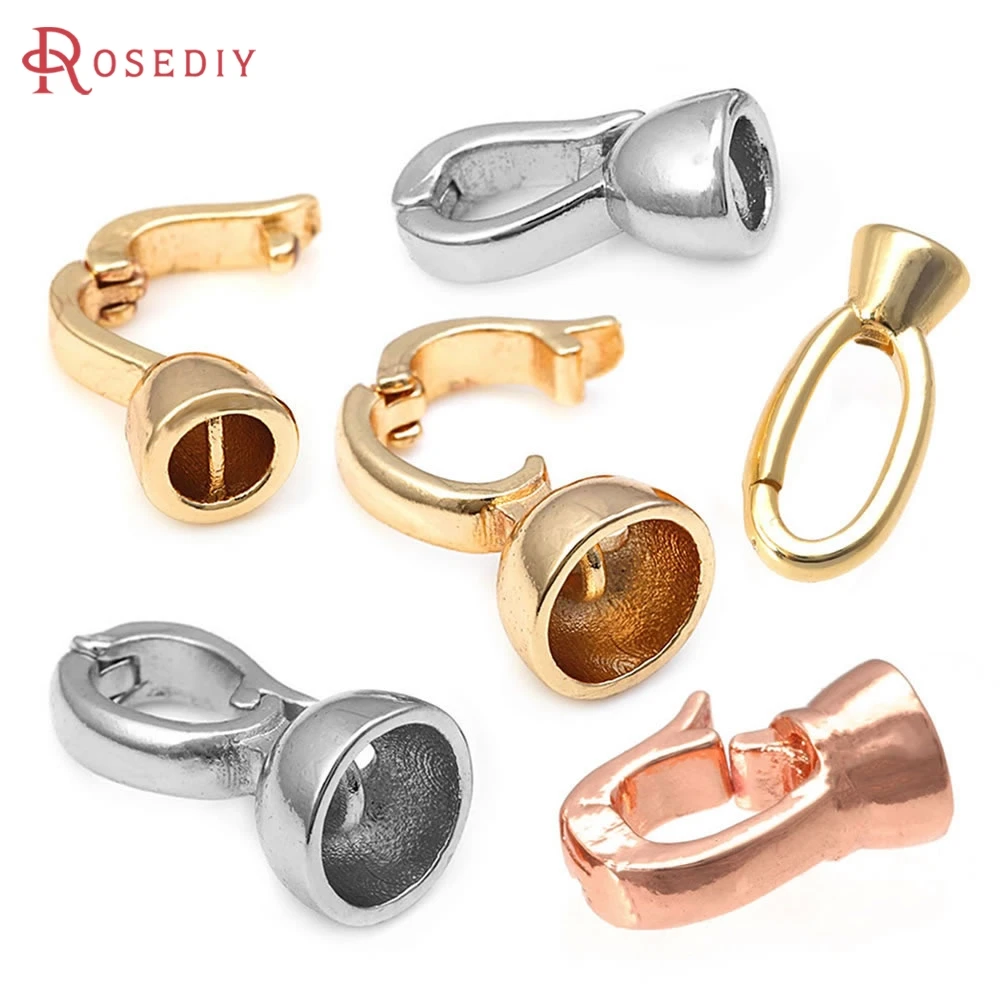 18K Goldfarbene Messing-Rundkopf-Verbindungsverschlüsse, hochwertige DIY-Lederseil-Accessoires, Schmuck, Rosé, offizielle Website