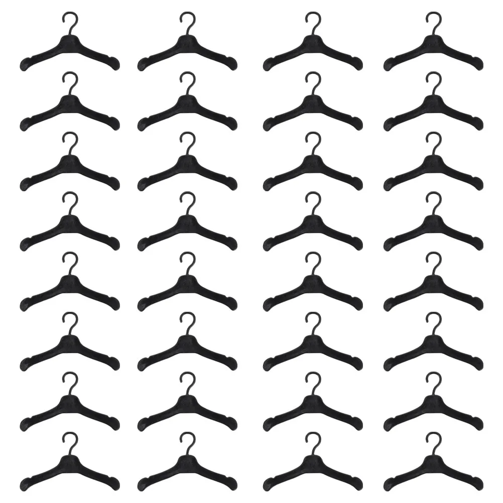 

100 Pcs Mini Hanger Small Clothes Hangers Miniature Dollhouse Plastic Holders Dress Apparel