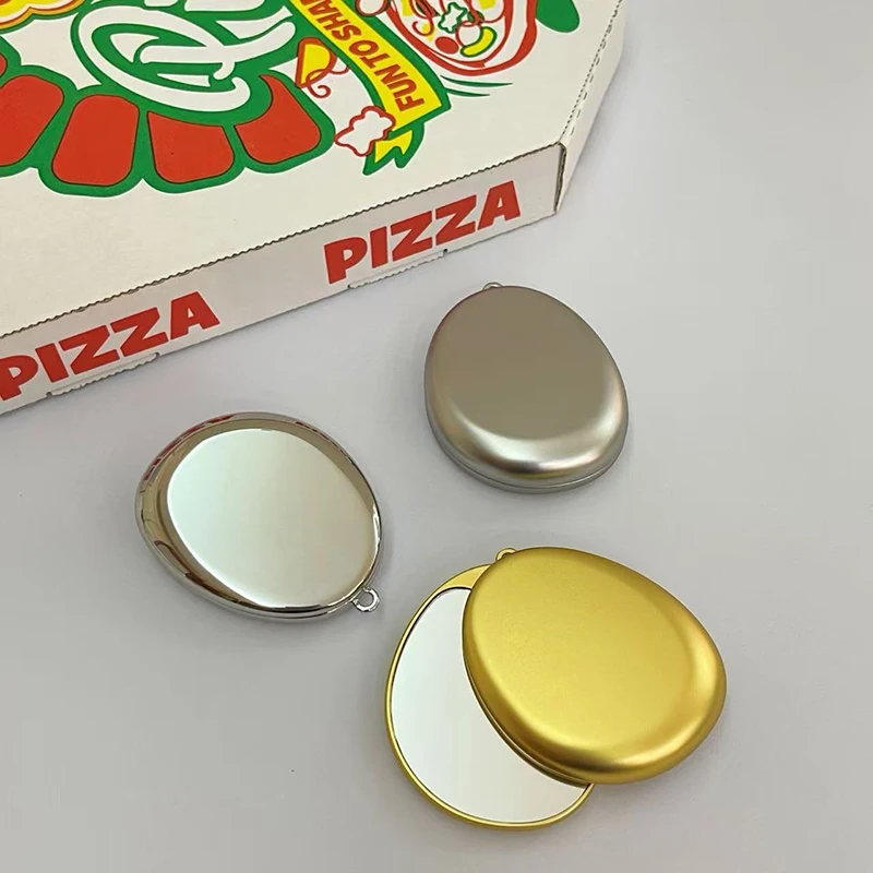 Miroir cosmétique Double face en forme d'huître, miroir pliant coulissant, miroir à main pour filles, miroir de vanité Compact incassable