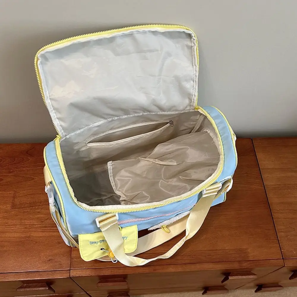 

Nylon Cartoon Travel Duffel Bag Wet Dry Separation Crossbody Travel Luggage Bag Multi Pocket Portable Women's Fitness Handbag