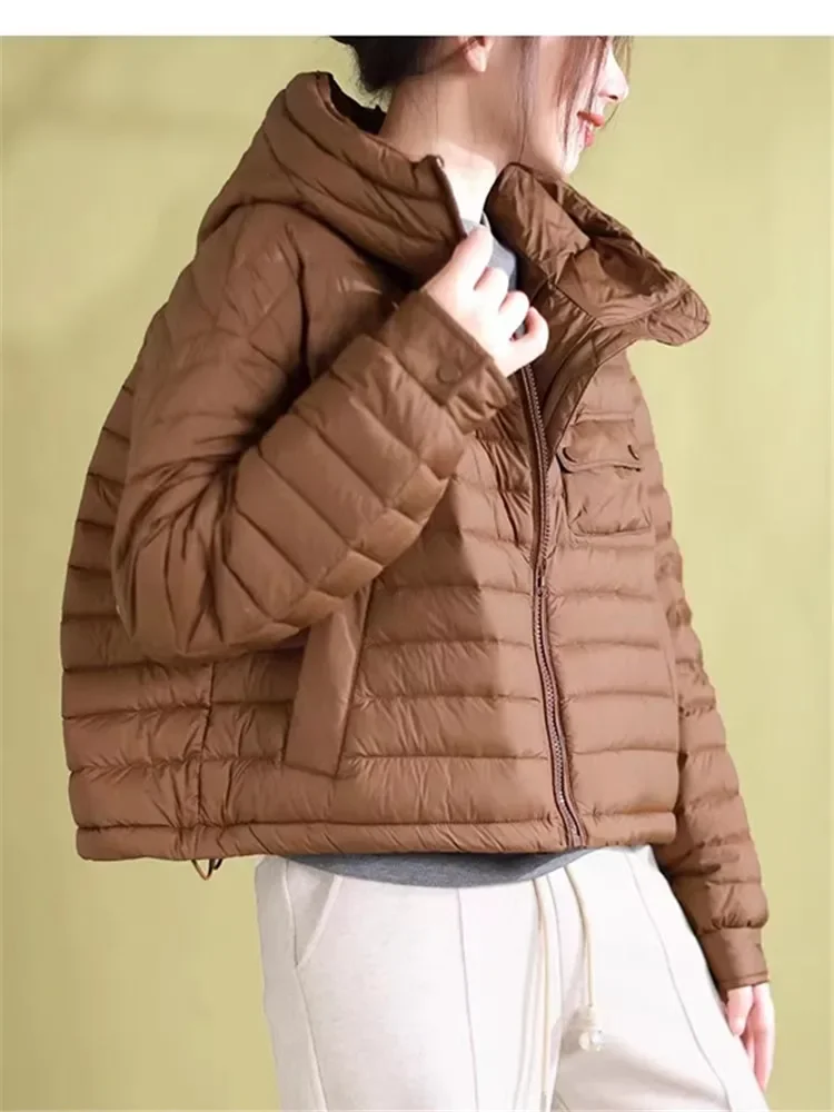 

Hooded Parkas Winter Coat Women Warm Oversized Cotton Coats Korean Padded Quilted Jacket Female Outerwear Cardigan