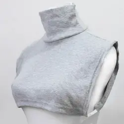 Portable Solid Color Turtleneck Fake Collar Detachable Extensions Mock Neck Cover Muslim Modal Women Half Top Blouse
