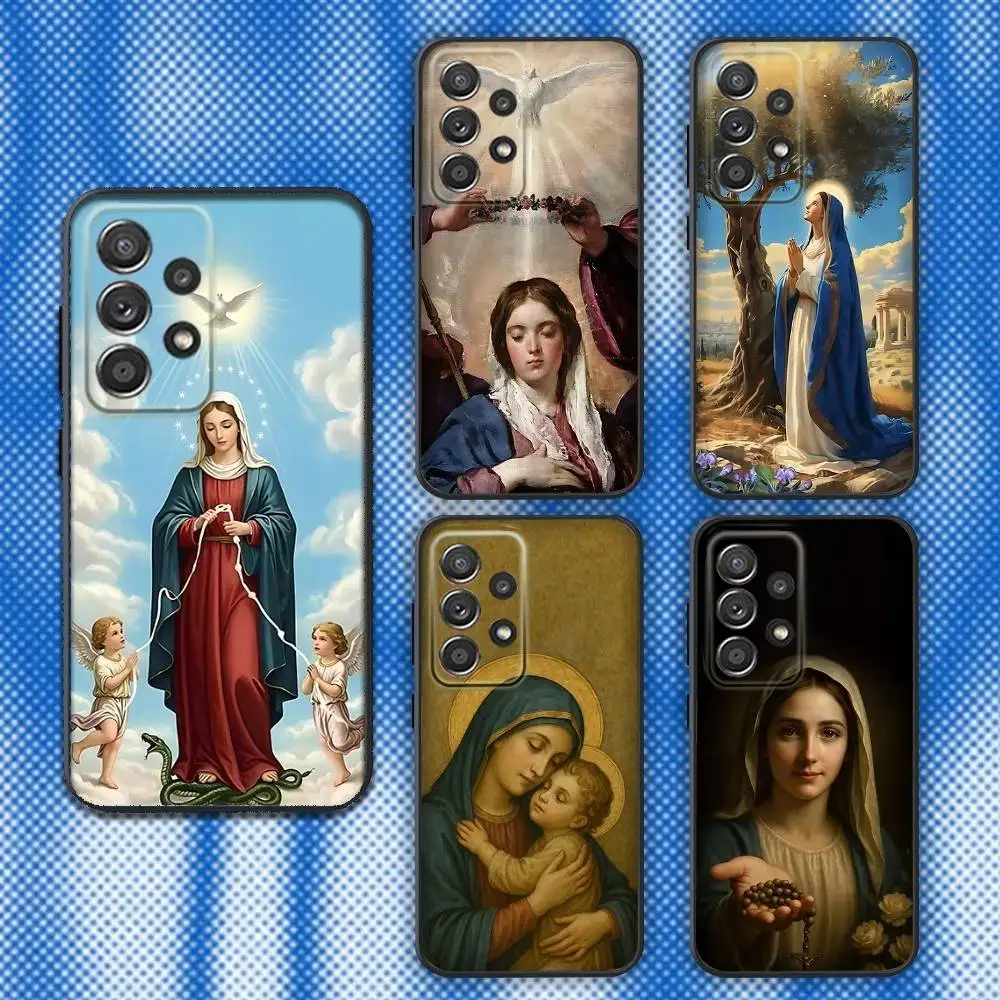 

Virgin Maria Mary Phone Case For Samsung S25,S24,S21,S22,S23,S30,Ultra,S20,Plus,Fe,Lite,Note,10,9,5G Black Cover